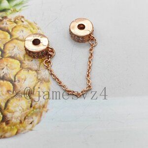 Pandora Clear Pavé Safety Chain Clip Charm